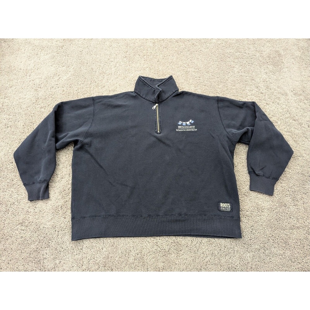 Vintage Roots Athletics Sweater Mens 3XL Pullover IBM Toronto Lab 2005‎